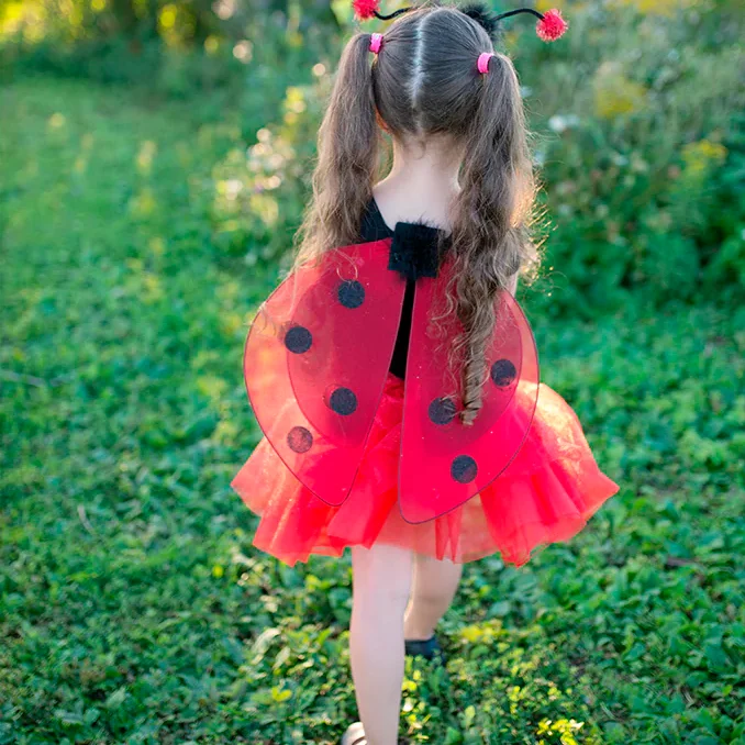 Great Pretenders Mariehøne glitter sæt, str 4-6 år