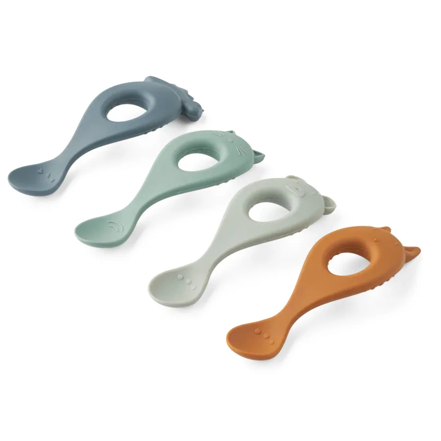 Liewood Liva 4-pak ske, whale blue multi mix