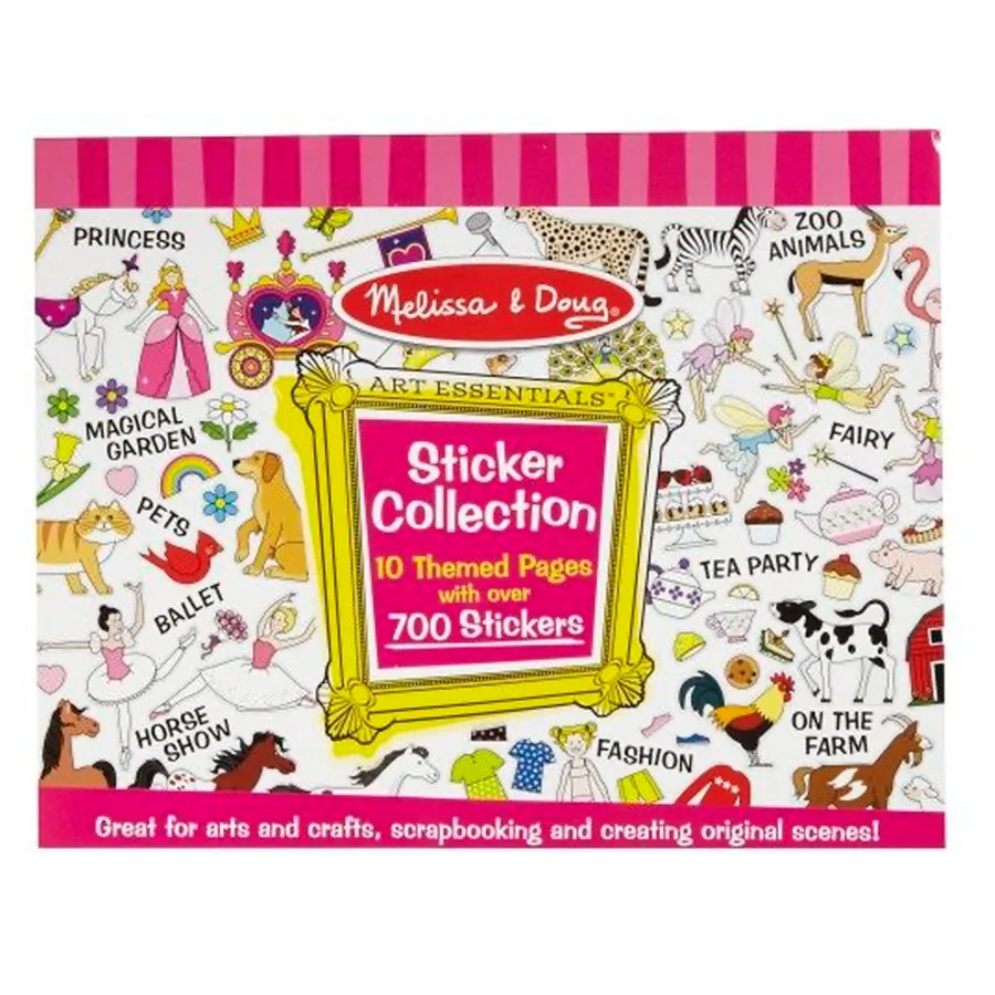 Melissa and Doug klistermærkebog, pink