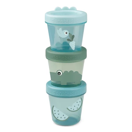 Done by Deer 3-pak baby mad bokse, croco green