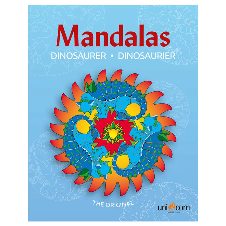 Mandalas med dinosaurer
