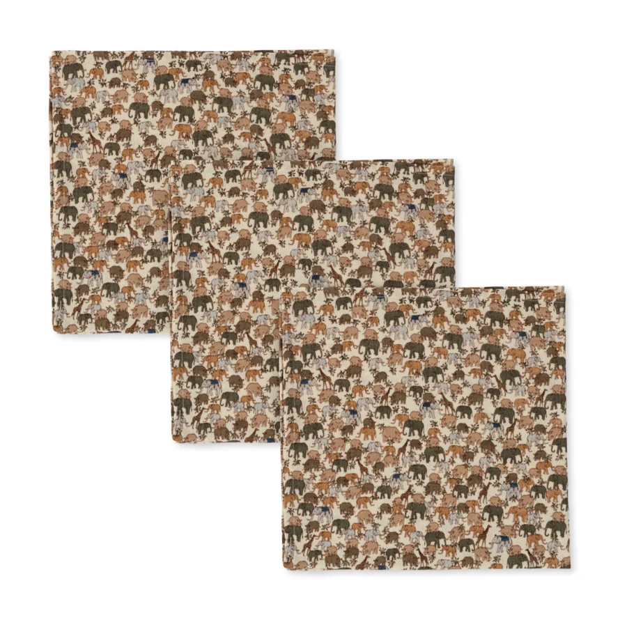 Konges Sløjd 3-pak stofbleer, Safari