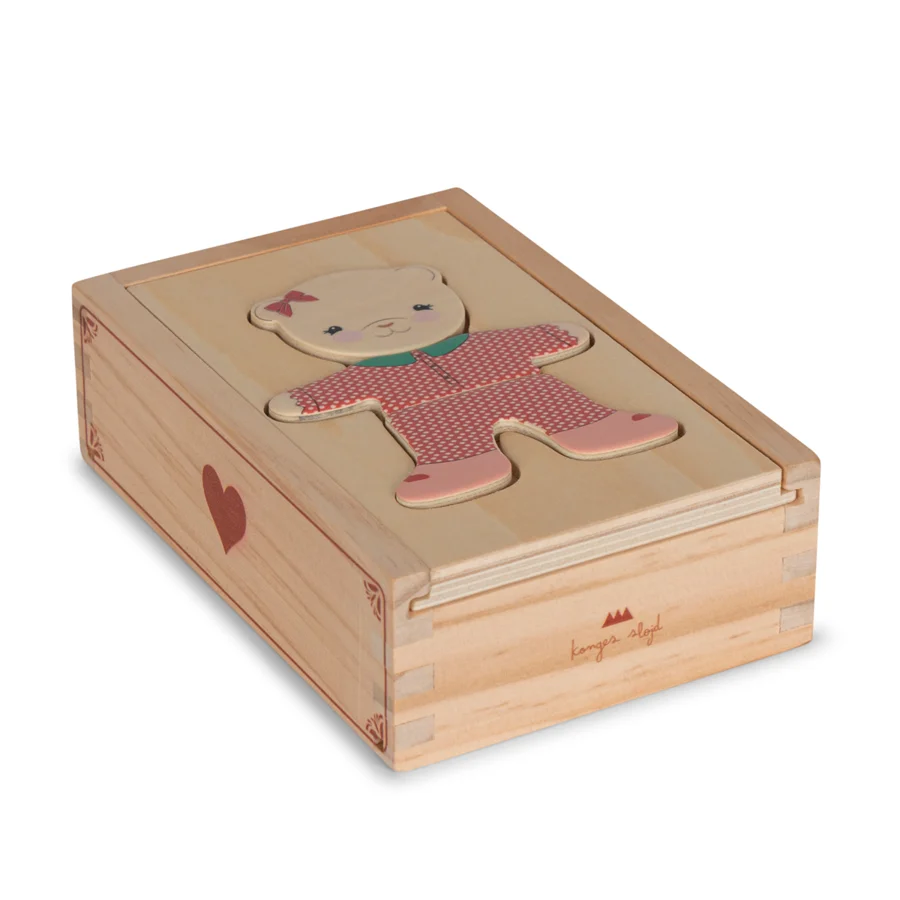 Konges Sløjd påklædnings puslespil, rød