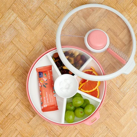 GoBe Kids stor spinner snackbox, koral pink