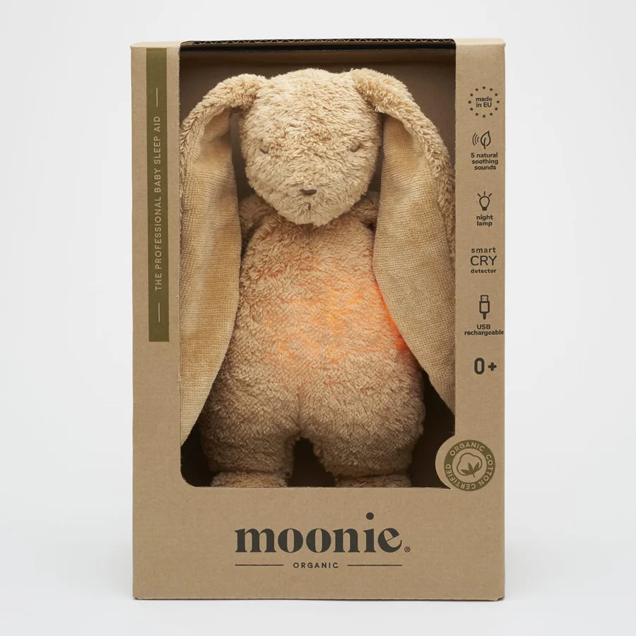 Moonie Organic kanin med lampe, cappuccino natur