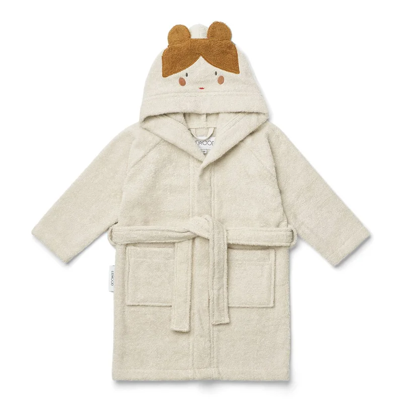 Liewood Bademantel für Kinder, Puppe - sandfarben