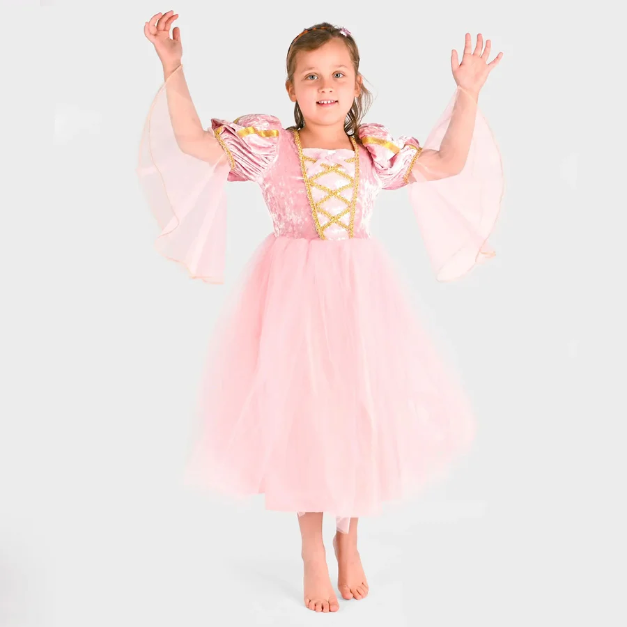 Den Goda Fen Kostüm - Prinzessinnenkleid in Rosa mit Flechtmuster