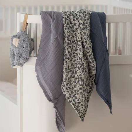 Sebra Spucktücher 3er-Set, blue olive/forest lake blue