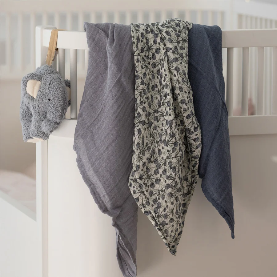 Sebra Spucktücher 3er-Set, blue olive/forest lake blue