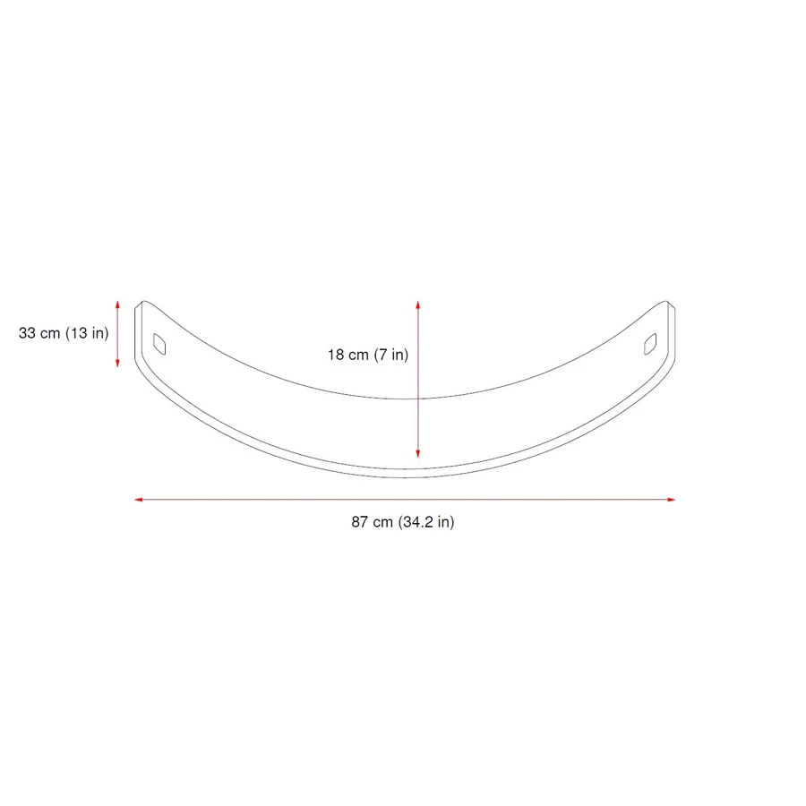 CurveLab Balancebord mit Filz, Perfect Arc - weiß