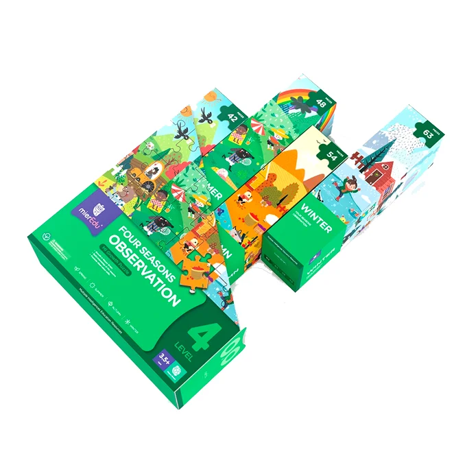 mierEdu, Puzzle mit 42-48-54-63 Teilen "Die vier Jahreszeiten"