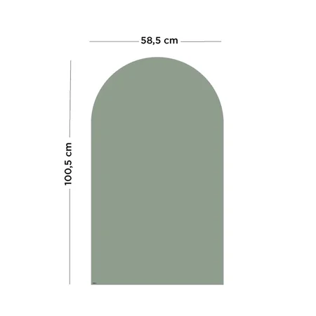 Ferflex® Round Top Magnetische Tapetenwand - 1 m x 58 cm, Smaragdgrün