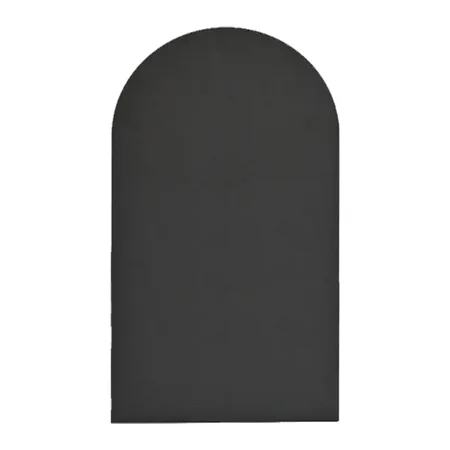 Ferflex® Round Top Magnetische Tapetenwand - 1 m x 58 cm, Schwarz