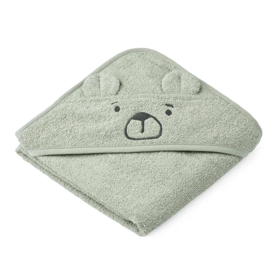Albert Bären-Handtuch mit Kapuze, dove blue, Liewood 