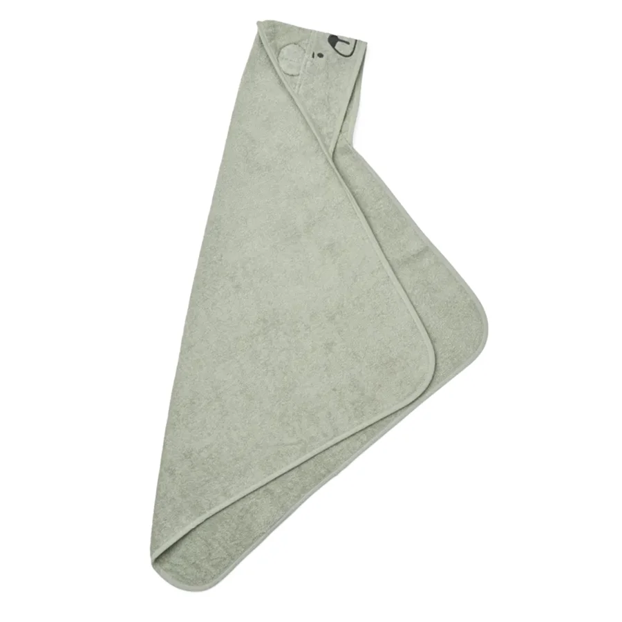 Albert Bären-Handtuch mit Kapuze, dove blue, Liewood 