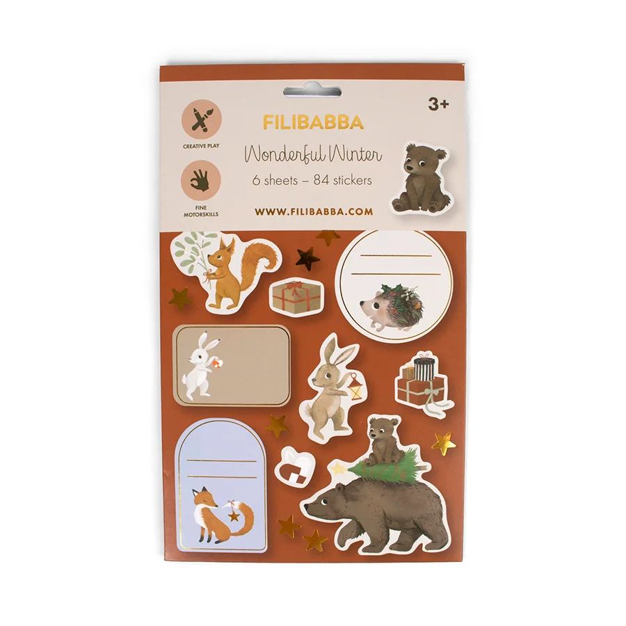 Filibabba Aufkleber, Wonderful Winter – Waldtiere