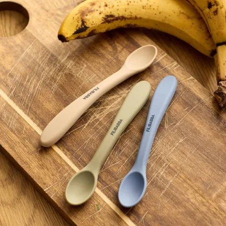 Filibabba 3er-Pack Silikonlöffel, Ocean Mix