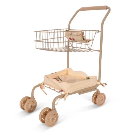 Konges Sløjd Kinder-Einkaufswagen, ma grande cerise pink glitter