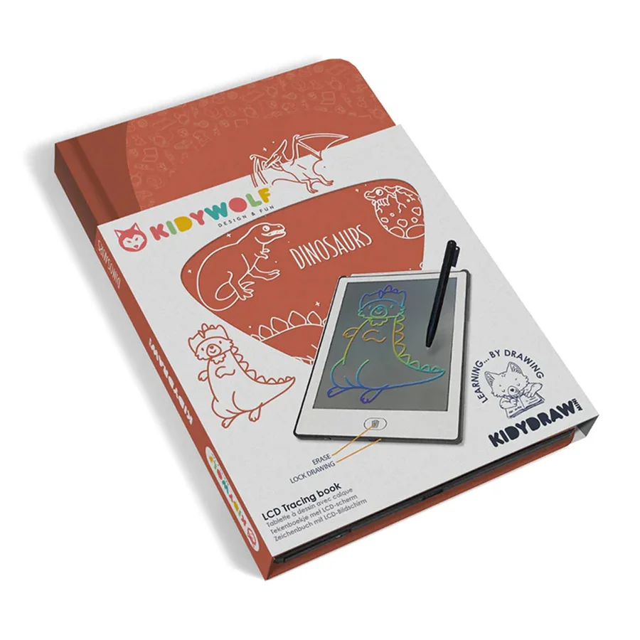 Kidydraw Mini Skizzenbuch mit LCD Bildschirm, Dinosaurier