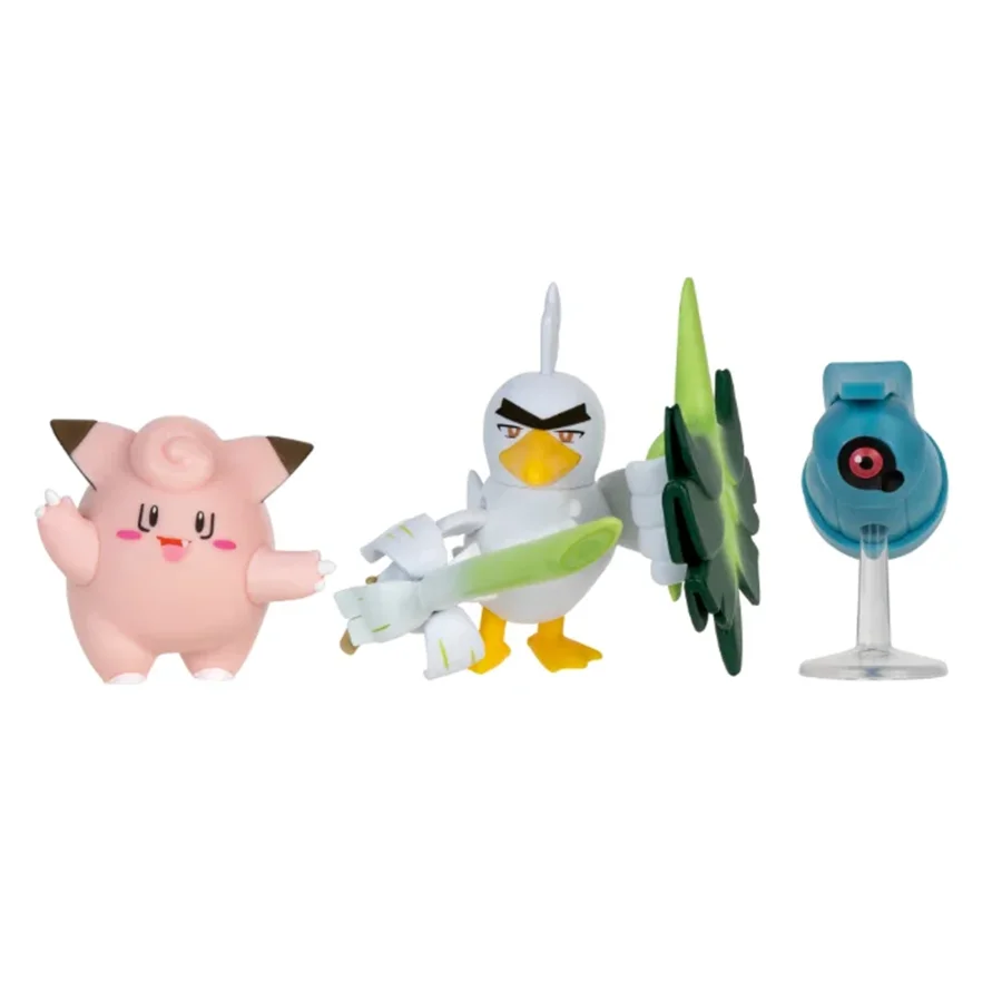 Pokemon battle figurer 3-pak, Clefairy, Beldum
