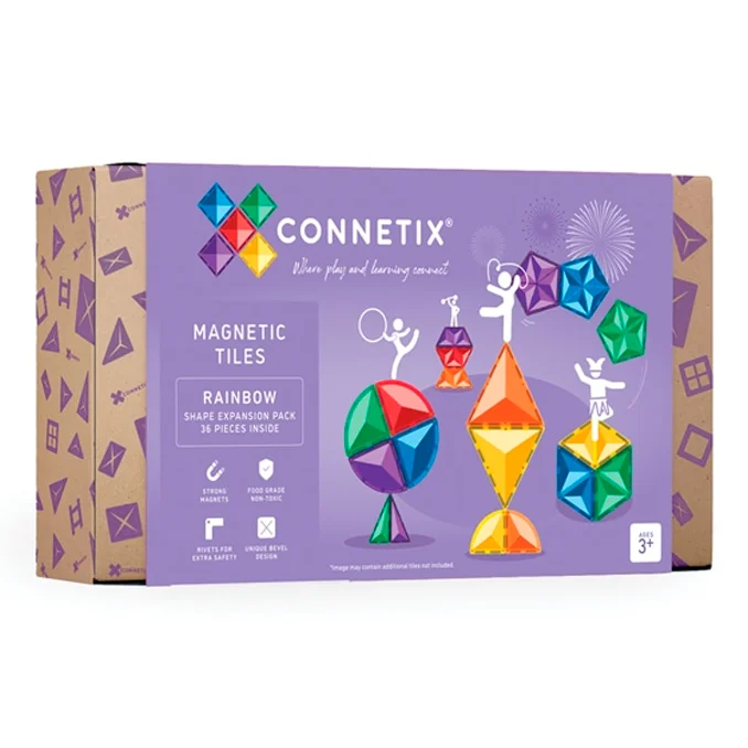 Connetix Magnetbausteine Rainbow Shape, Expansion Pack - 36 Teile