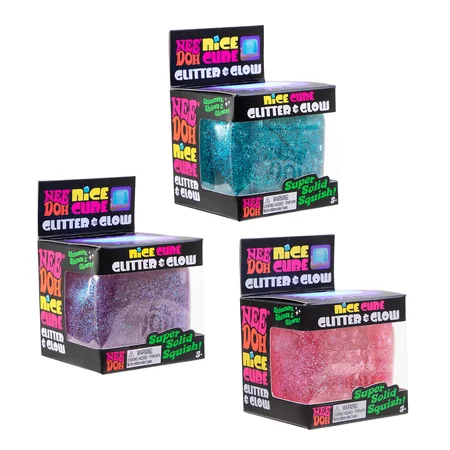 Needoh Nice Cube Glitter & Glow, sortiert