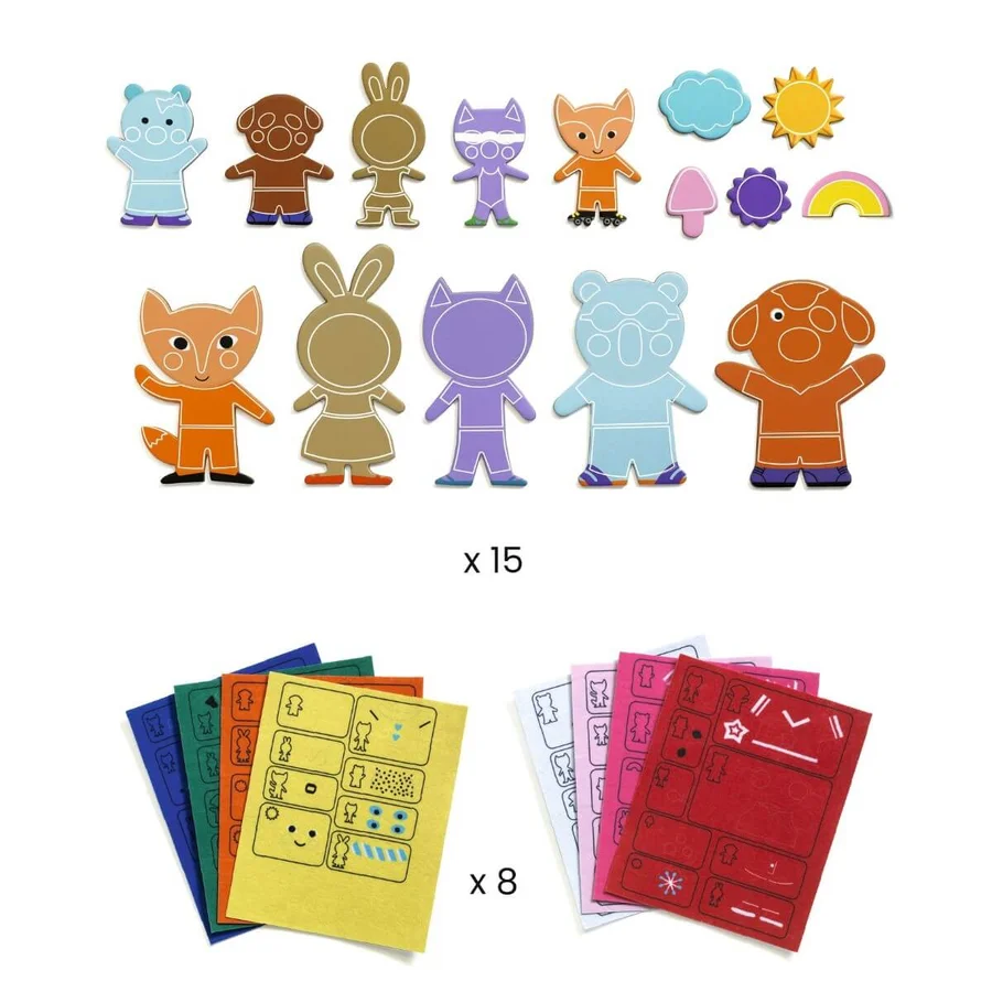 Djeco DIY – Magnete, Funky Familie