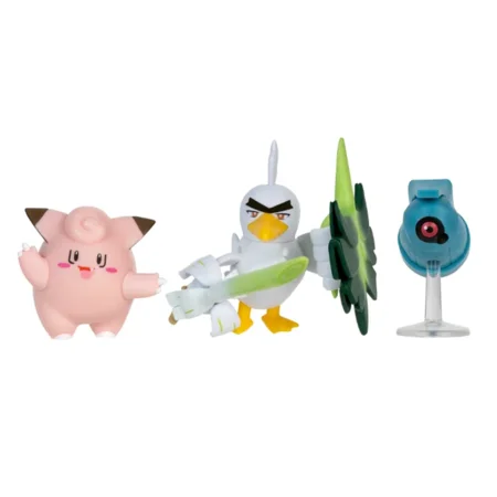 Pokemon battle figurer 3-pak, Clefairy, Beldum