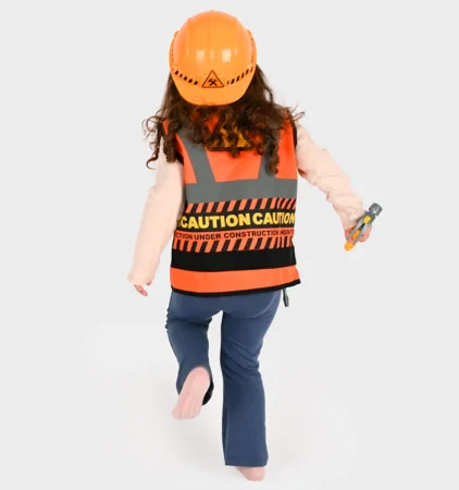 Bauarbeiter-Weste mit Hut, Verkleidung