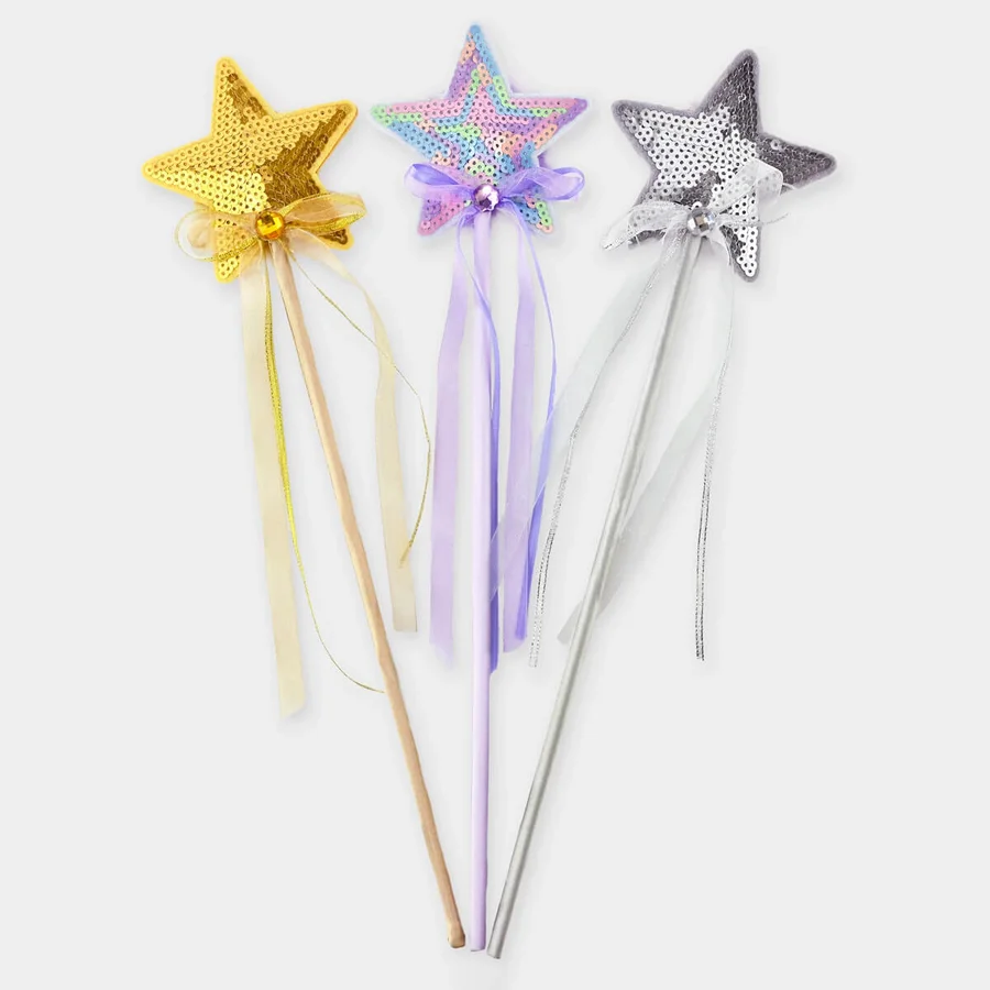 Fee Zaiberstab mit glitzernden Pailetten - Gold