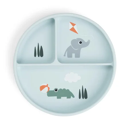 Done by Deer Stick&Stay,Raumaufgeteilter Teller - Playground blau