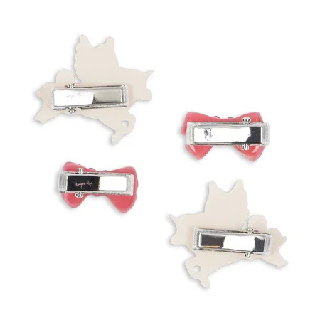 Konges Sløjd 4er-Pack Haarspangen Schleife und Einhörner