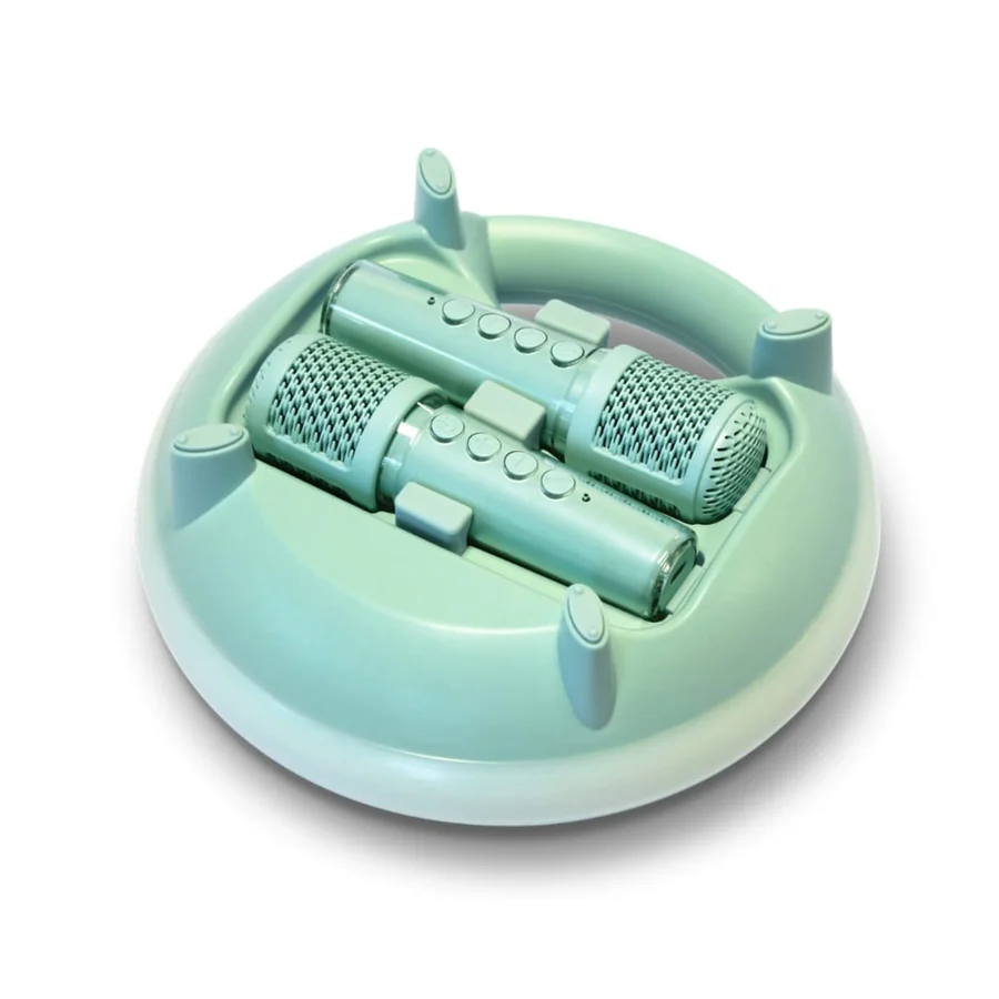 Kidywolf Karaoke Lautsprecher mit 2 kabellosen Mikrofonen