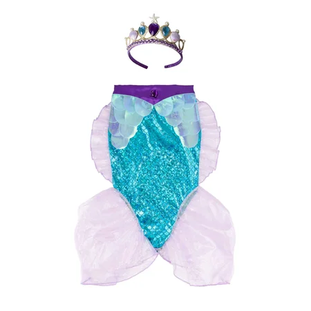 Great Pretenders Havfrue glimmer skørt sæt, lilla str 5-6 år