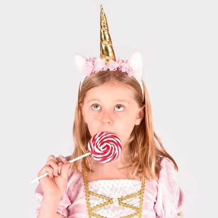 Einhorn Diadem mit Blumen