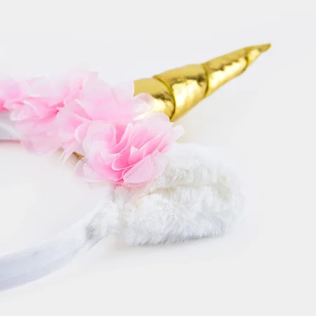 Einhorn Diadem mit Blumen