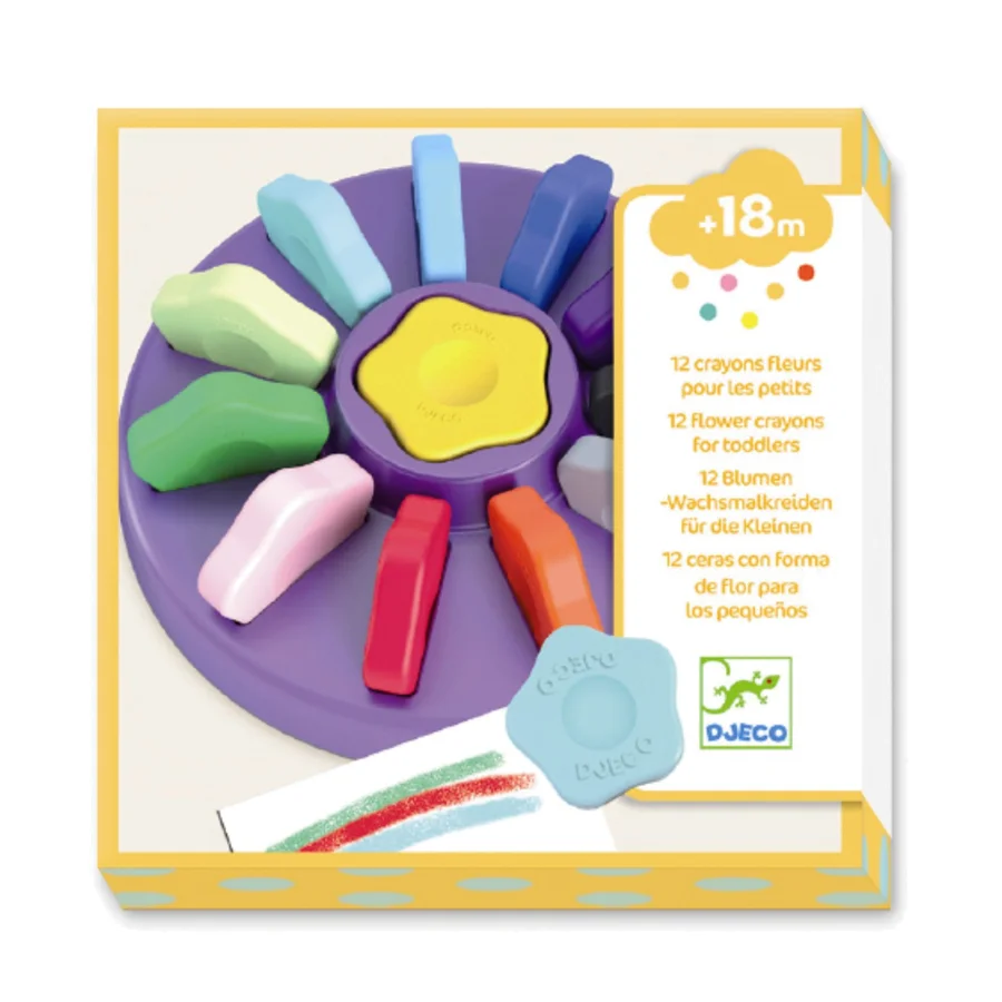 Djeco Wachsmalkreiden in Blumenform