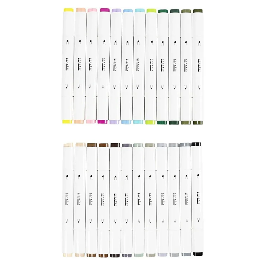 Illustrations-Marker, Pastellfarben - Standardfarben, Strich 1+8 mm