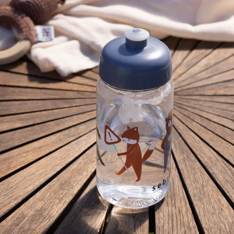 Trinkflasche, fleißige Baumeister, Sebra