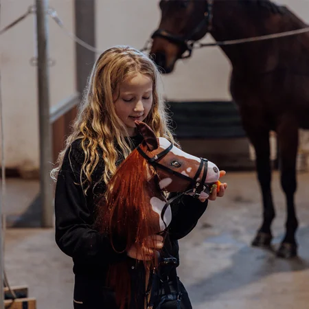 byASTRUP® Steckenpferd Coco, kastanienbraun/weiß