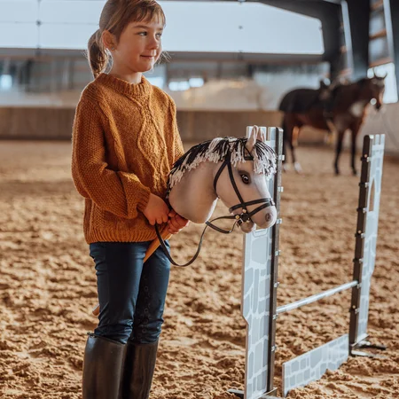 byASTRUP® Steckenpferd Luna, grau mit kurzer Mähne