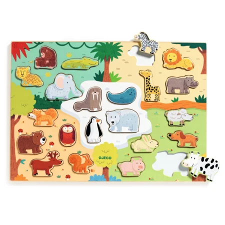 Djeco Holzpuzzle, Tiere
