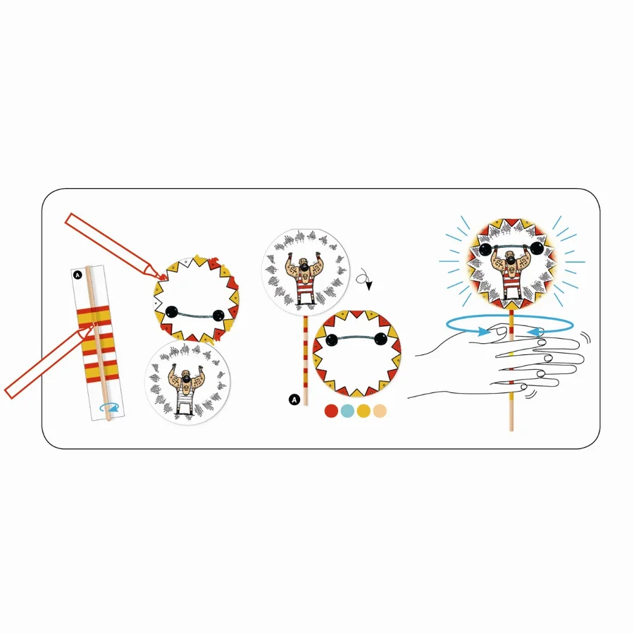 Djeco DIY Kreativbox Zauberscheiben zum Gestalten, optische Täuschung