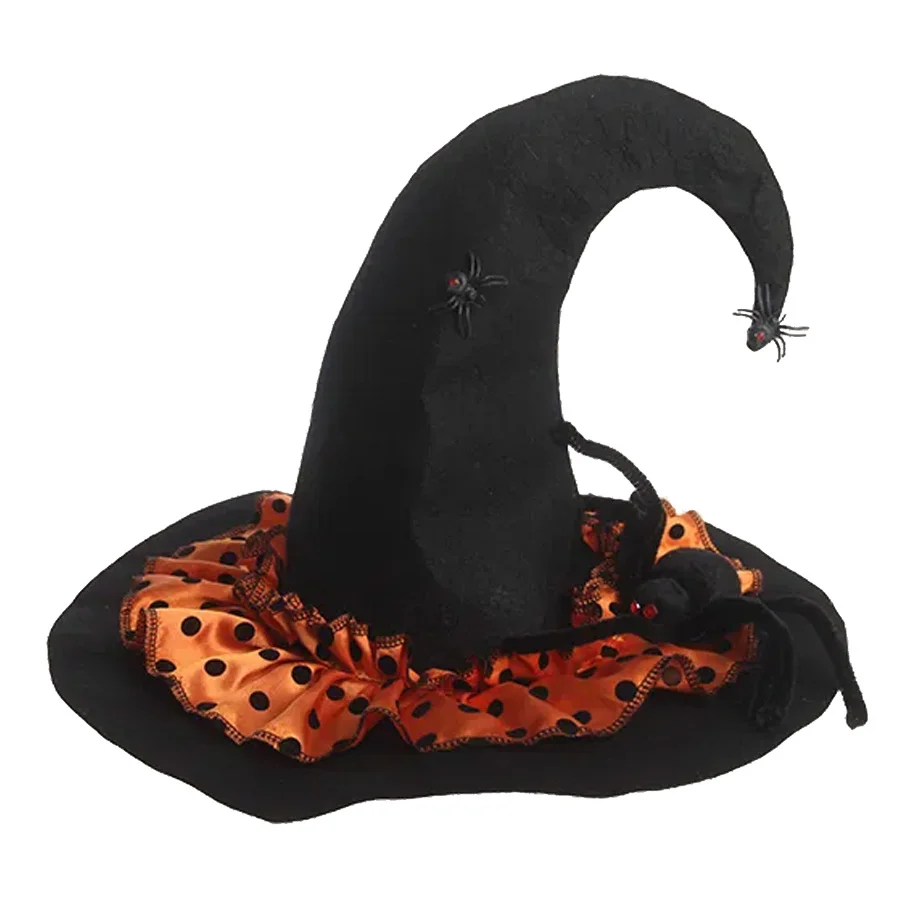 Sort Hexenhut mit Spinnen, Halloween