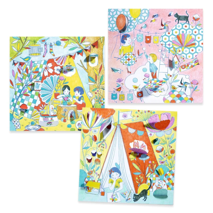 Djeco Ausmalbilder, Ninas Spielzelt