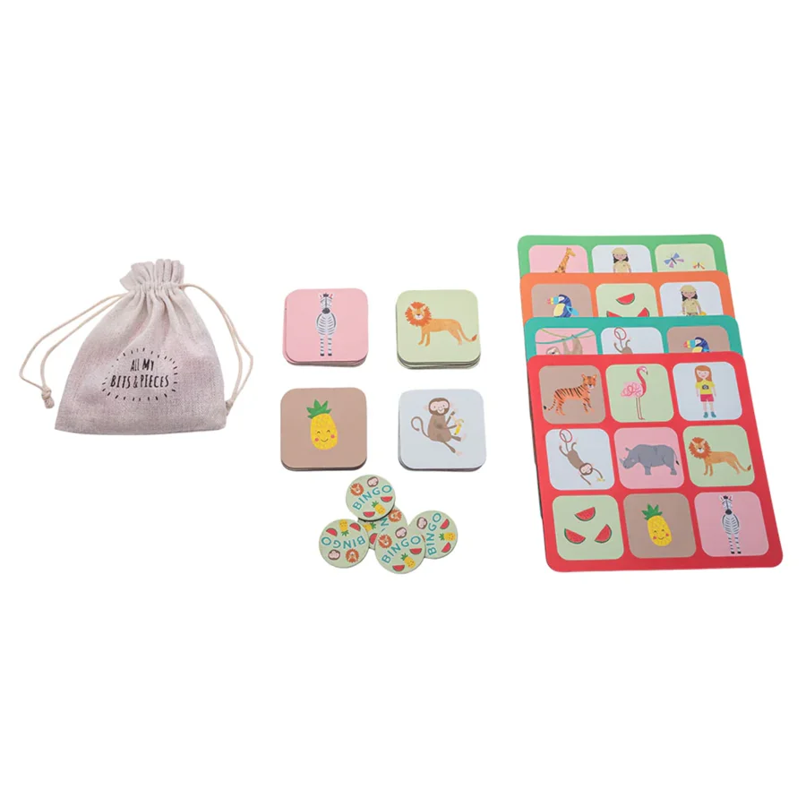 Lotto Bingo, magnetisches Spiel - jungle, Floss & Rock