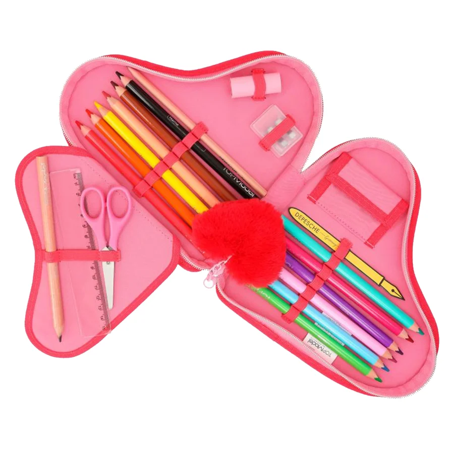 TOPModel herzförmige Federtasche, ONE LOVE