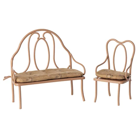 Maileg Vintage Stuhl, Mini - Dark Powder