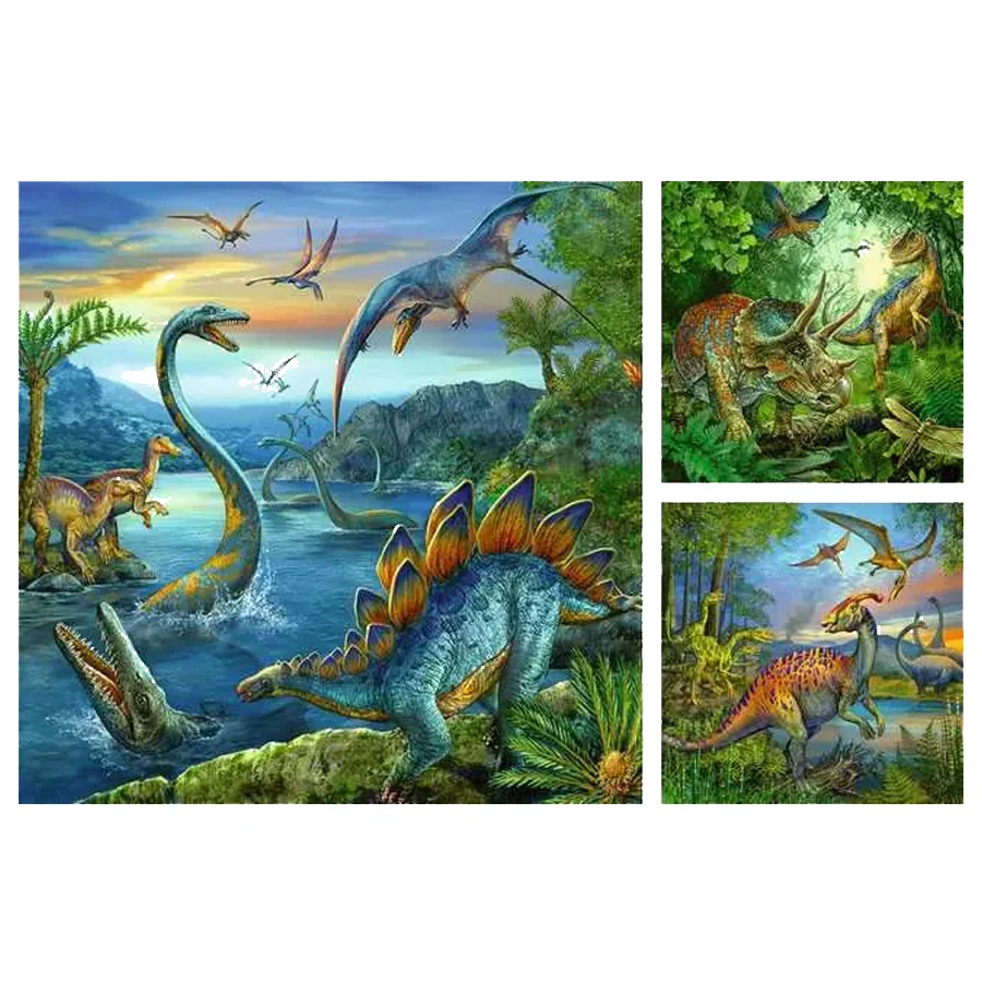 Ravensburger Puzzle, Dinosaurier 3x49 Teile