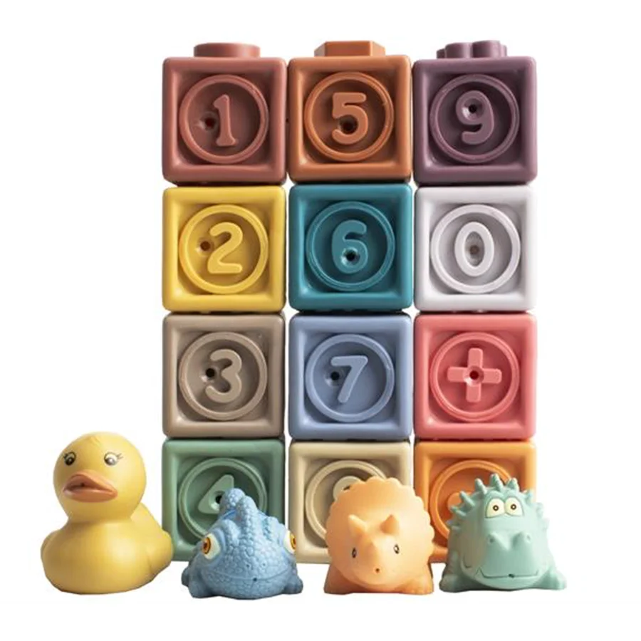 Magni Silikon-Stapelklötze und Badetiere